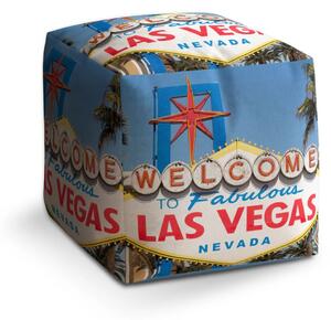 Sablio Taburet Cube Welcome to Las Vegas - 40x40x40 cm