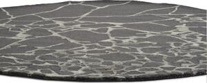 Linie Design Kulatý koberec Marmo Charcoal Rozměr: Ø 170 cm