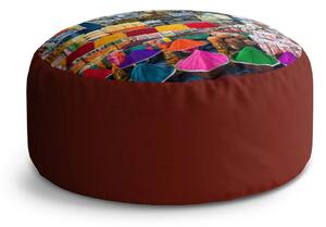 Sablio Taburet Circle Barevné koření: 38x48 cm
