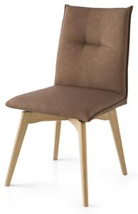 Connubia Otočná židle Maya, dřevo, látka/umělá kůže, CB1919 Podnoží: Kouřový jasan (dřevo), Sedák: Látka Venice - Sand (písková)