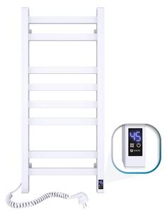 Elektrický sušák na ručníky s termostatem AVANGARD 105W 80x36 cm bílá levá