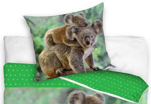 Bavlněné povlečení Medvídek Koala 140x200/90x70