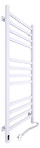 Koupelnový žebříkový radiátor s termostatem AVANGARD 227W 120x48cm bílá pravá