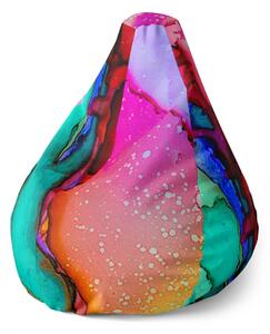 Sablio Sedací vak Pear Barvičky - 70 x 95 x 15 cm