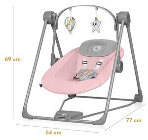 Lionelo - Dětské houpátko OTTO 4xLR14 Pink Baby