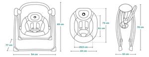 Lionelo - Dětské houpátko OTTO 4xLR14 Cozy Grey