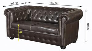 Pohovka Chesterfield Bis 2M Antique Brown
