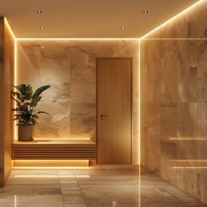 Hera LED pásek SAUNA, 3 000 K, délka 200 cm, IP54, 24 V, stmívatelný, Bílá / opál, Obývací pokoj / jídelna, Plast, Moderní