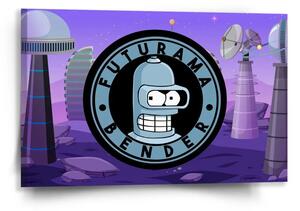 Sablio Obraz Futurama Bender Planeta s vysílači - 60x40 cm