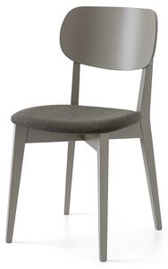 Connubia Jídelní židle Robinson Soft, dřevo, látka/um.kůže, CB1436-S Podnoží: Wenge (dřevo), Sedák: Látka Berna - Sand (písková)