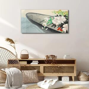Obraz na plátně Obraz na plátně Květinový člun květiny voda