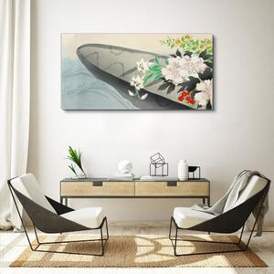 Obraz na plátně Obraz na plátně Květinový člun květiny voda