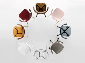 Calligaris Jídelní židle Saint Tropez Wood, dřevo, plast, CS1855 Podnoží: Bělený buk (dřevo), Sedák: Plast netransparentní lesklý - Optic white (bílá)