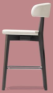 Connubia Barová židle Siren, výška sedu 65 cm, CB1542 Podnoží: Wenge (dřevo), Sedák: Umělá kůže Ekos - Coffee (kávově hnědá)