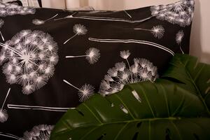 Aaryans francouzské bavlněné povlečení Dandelia černé 220x200/70x90cm
