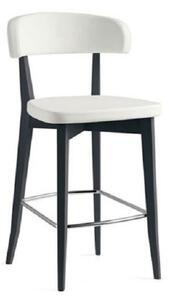 Connubia Barová židle Siren, výška sedu 65 cm, CB1542 Podnoží: Wenge (dřevo), Sedák: Umělá kůže Ekos - Coffee (kávově hnědá)