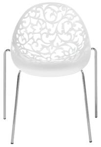 Jídelní židle Sada 4 ks Bílá MUMFORD