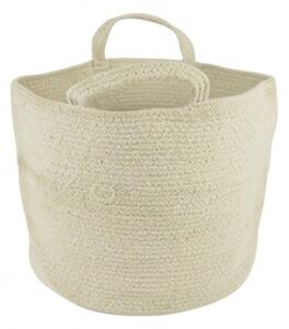Úložný koš s uchy COTTON HAVEN 35x35 cm - více barev Barva: Béžová