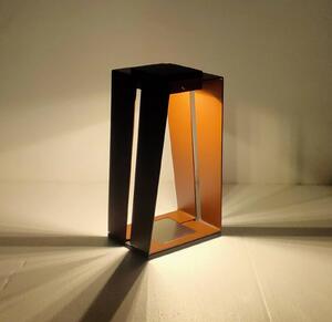 Skaal LED solární lucerna se senzorem, corten, 40 cm