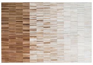 Béžový kožený koberec 160 x 230 cm YAGDA