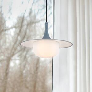 Viokef Závěsné světlo Fred, šedé/bílé, Ø 35 cm, plast/kov, Hliník / šedá / zinek, Obývací pokoj / jídelna, Plast, Moderní