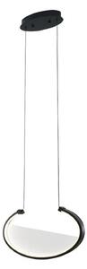 Viokef Závěsné světlo LED Adele, délka 37 cm, černé, kov, Černá, Obývací pokoj / jídelna, Hliník, Moderní