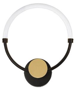 LED nástěnné světlo Briana, černé/zlaté, šířka 30 cm