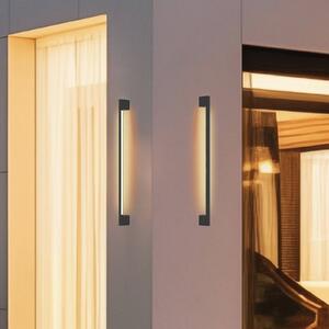 Venkovní nástěnné svítidlo LED Tessa, tmavě šedé, výška 90 cm, kov
