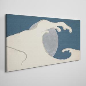 Obraz na plátně Obraz na plátně Night Moon Moře vlny