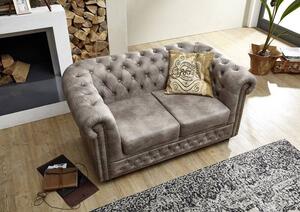 Pohovka 2M Silver Chesterfield Oxford