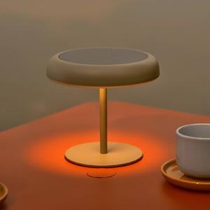 LED stolní lampa na solární baterii Elmer, zelená, kov, IP44