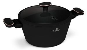 Kastrol s titanovým povrchem a poklicí 24 cm Black Rose Collection