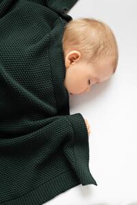 Sensillo Dětská deka do kočárku pletená 100% bavlna tmavě modrá
