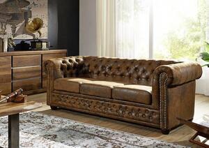 Pohovka 3M brown Chesterfield Oxford