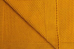 Sensillo Dětská deka do kočárku pletená 100% bavlna hořčice