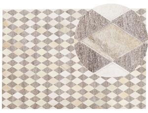 Kožený koberec béžovo-hnědý 160 x 230 cm SESLICE