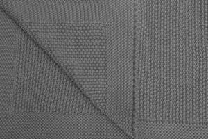 Sensillo dětská deka do kočárku pletená 100% bavlna grafitová