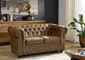 Pohovka 2M brown Chesterfield Oxford