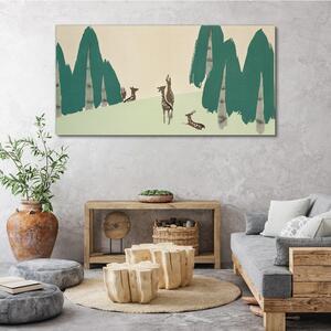 Obraz na plátně Obraz na plátně Abstrakce lesních zvířat