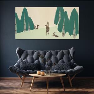 Obraz na plátně Obraz na plátně Abstrakce lesních zvířat