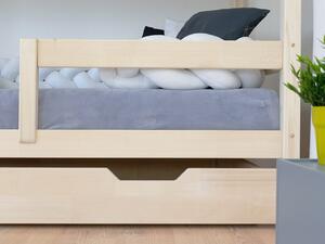 Patrová postel se dvěma lůžky ULURU z masivu - Nelakovaná, Zvolte šuplík: Přistýlka 90x180 cm (s roštem), Zvolte výšku: 162 cm