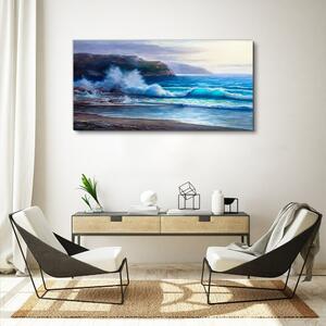 Obraz na plátně Obraz na plátně Pobřeží vln oceánu