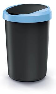 Prosperplast Odpadkový koš COMPACTO 40 L černý/světle modrý