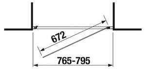 Jika Nion Sprchové dveře pivotové jednokřídlé, 80 cm, stříbrná/sklo arctic H2542N10026661