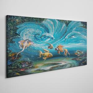 Obraz na plátně Obraz na plátně Malování zvířat ryby