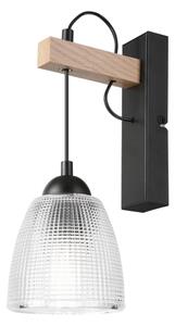 Nástěnná lampa LEANDRA 1xE27/15W/230V dub/černá