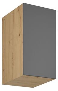 KONDELA Horní skříňka, dub artisan/šedý mat, univerzální, LANGEN G40G