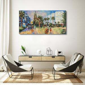 Obraz na plátně Obraz na plátně Malování městských stromů