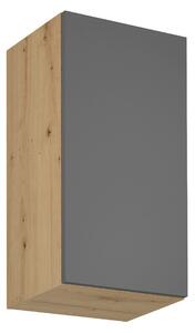 KONDELA Horní skříňka, dub artisan/šedý mat, univerzální, LANGEN G40