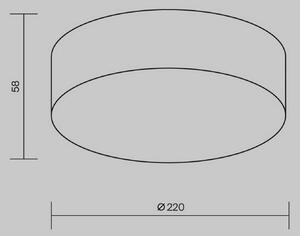 Maytoni LED venkovní stropní svítidlo Zon, bílé, Ø 22 cm, 3 000 K, kov, Bílá / opál, Hliník, Moderní